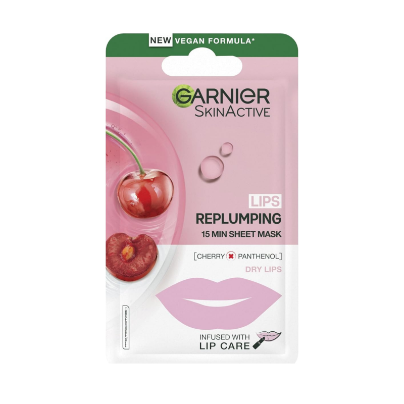 Garnier Replump Mask for Lips – Cherry & Panthenol